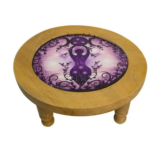 Pagan Altar Tables with Glass - Mother Earth - Altar Supplies