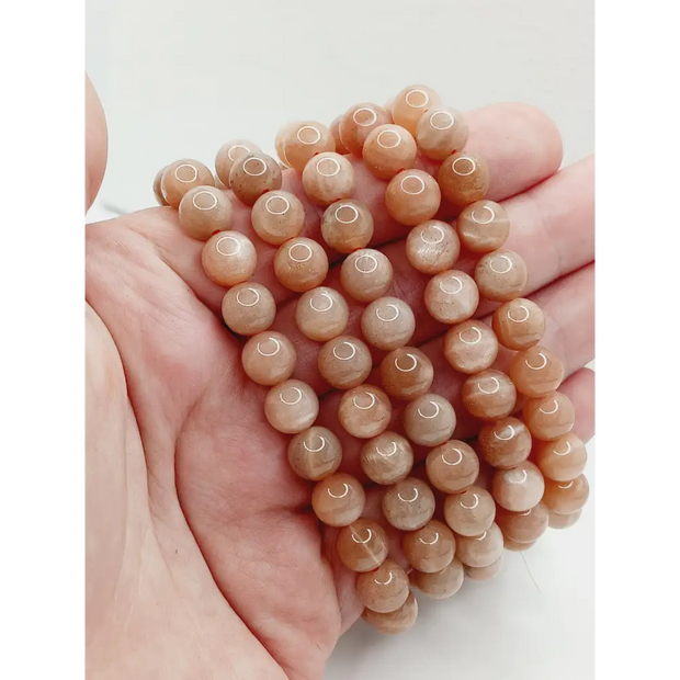 Peach Moonstone Bracelet 8mm - OMC BRACELETS