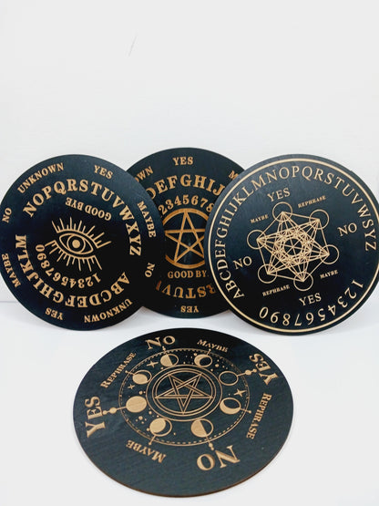 🔮✨ Pendulum Answer Boards (6’’) – 9 Mystical Styles for Accurate Divination and Spiritual Guidance! 🌟 Pendulums & Mats