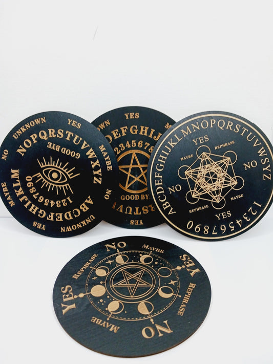🔮✨ Pendulum Answer Boards (6’’) – 9 Mystical Styles for Accurate Divination and Spiritual Guidance! 🌟 Pendulums & Mats