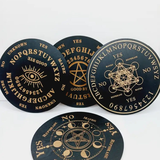 🔮✨ Pendulum Answer Boards (6’’) – 9 Mystical Styles for Accurate Divination and Spiritual Guidance! 🌟 Pendulums & Mats