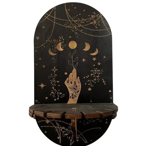 Pendulum Holder Stands - Hand with Moon Phases - Pendulums & Mats