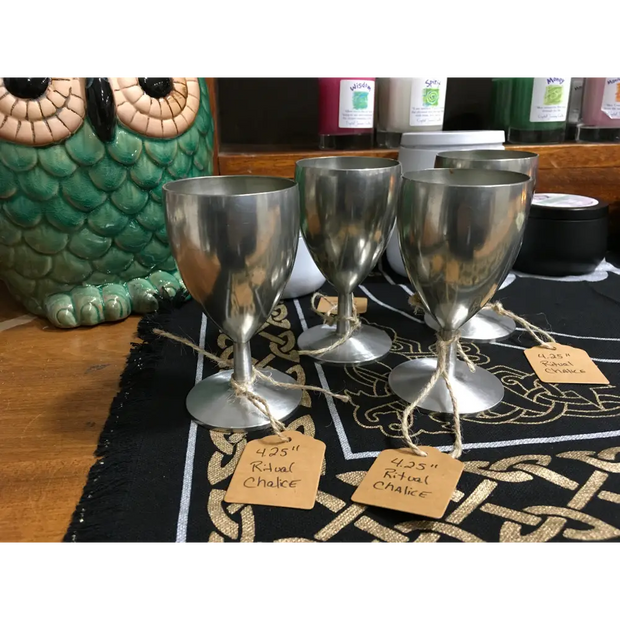 ⚡️✨ Pewter Ritual Chalice – 4 3/8’’ – Timeless Elegance for Sacred Ceremonies! 🍷 - Ritual Supplies