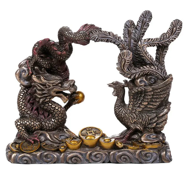 Pheonix and the Dragon Statue - Statues
