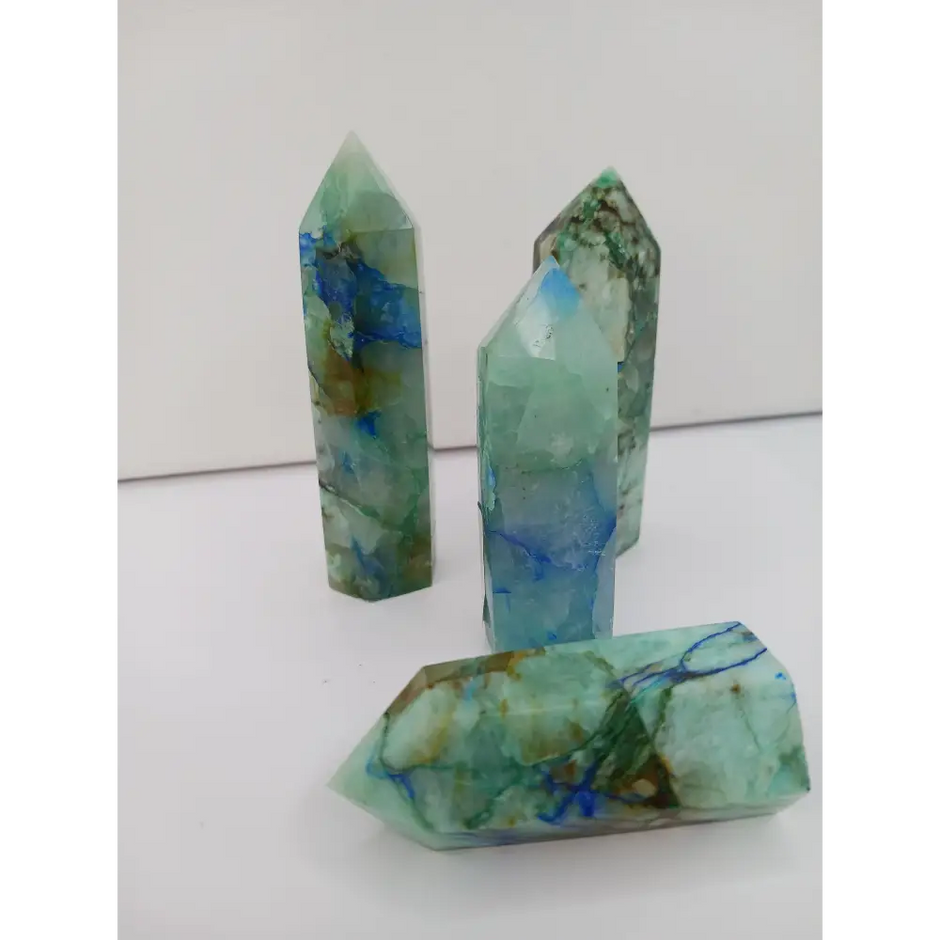 🔥🔵 Phoenix Stone & Lapis Tower 3.25’’ – Insight & Renewal 🔵🔥 - Towers