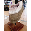 🌸✨ Pink Amethyst with Matrix on Wooden Stand – Love Peace and Spiritual Harmony 🌿