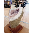 🌸✨ Pink Amethyst with Matrix on Wooden Stand – Love Peace and Spiritual Harmony 🌿
