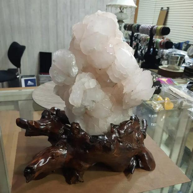 Pink Mercedes Calcite with Stand - Specimens