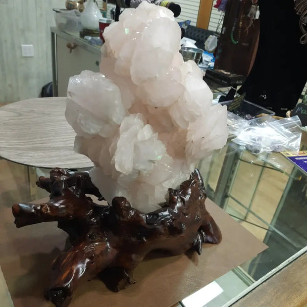 Pink Mercedes Calcite with Stand - Specimens