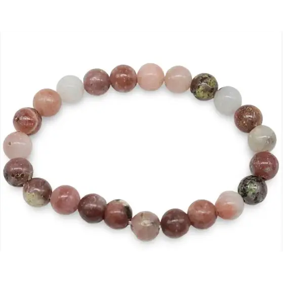 Plum jade 8 mm beaded bracelet with rich purple hues, displayed on a white background. Perfect for harmony, vitality, and emotional balance.
