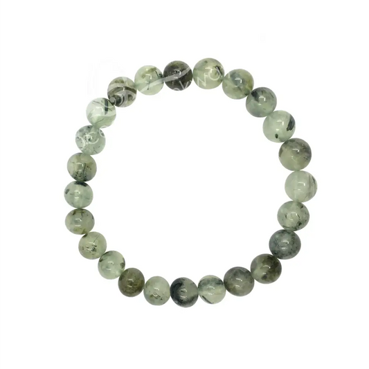 💚✨ Prehnite Bracelet 8mm – Healing Harmony and Protection 🌿