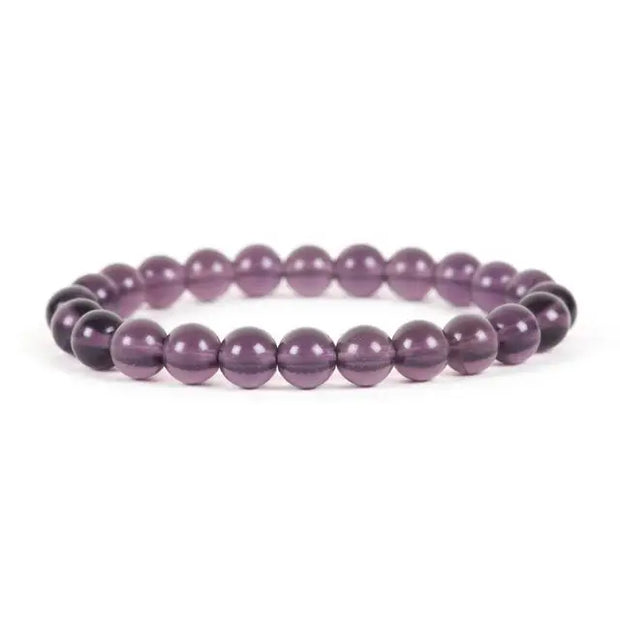 💜✨ Purple Fluorite Bracelet 8mm – Clarity Intuition and Focus 🧘♀️ - OMC BRACELETS