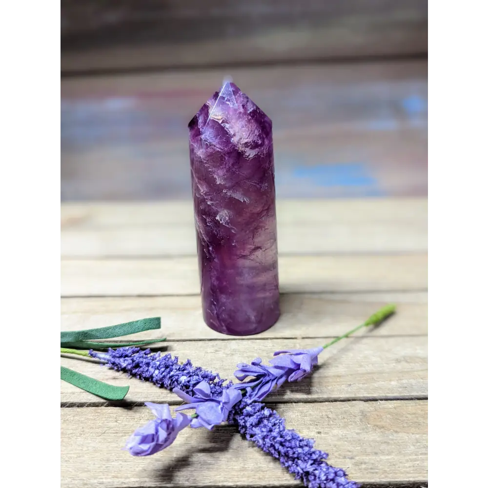 Purple Fluorite Cylinder Tower - 16 - Towers
