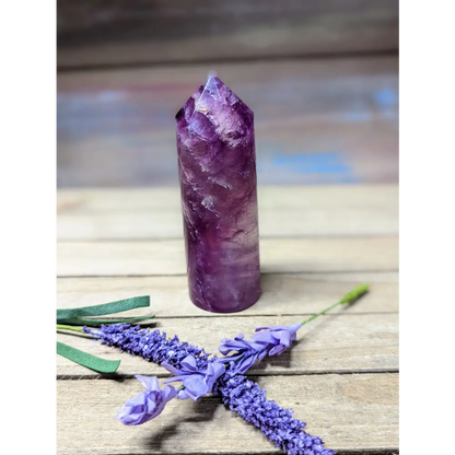 Purple Fluorite Cylinder Tower - 16 - Towers