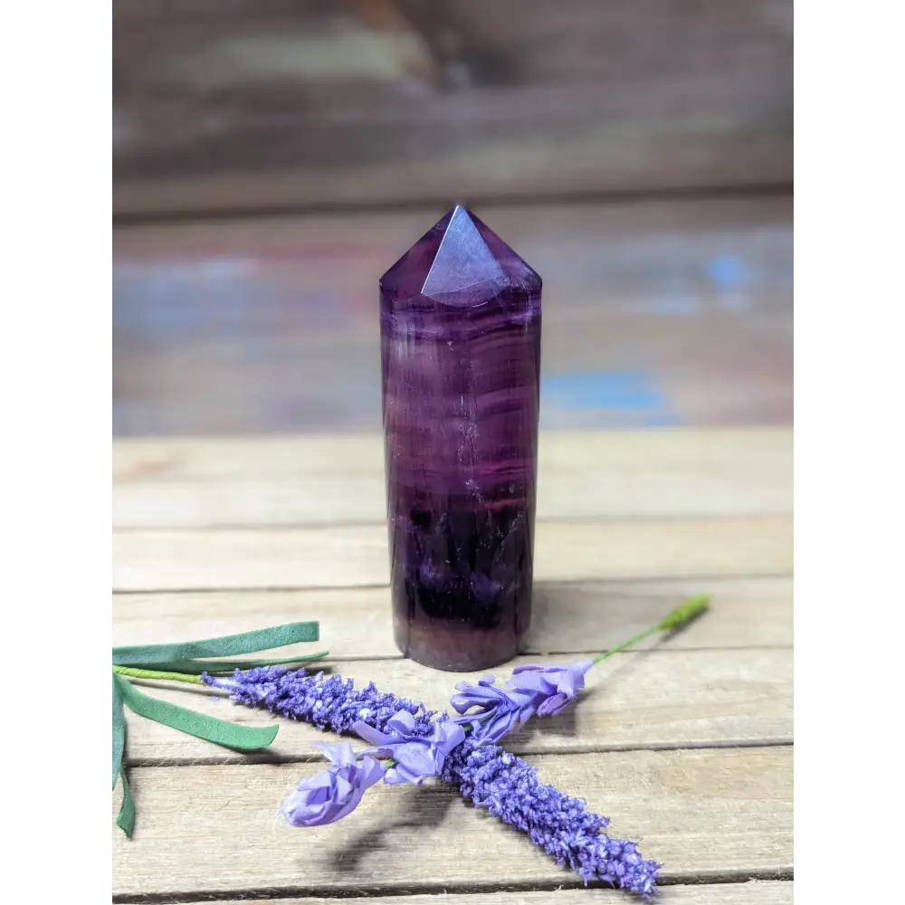 Purple Fluorite Cylinder Tower - 15 - Towers
