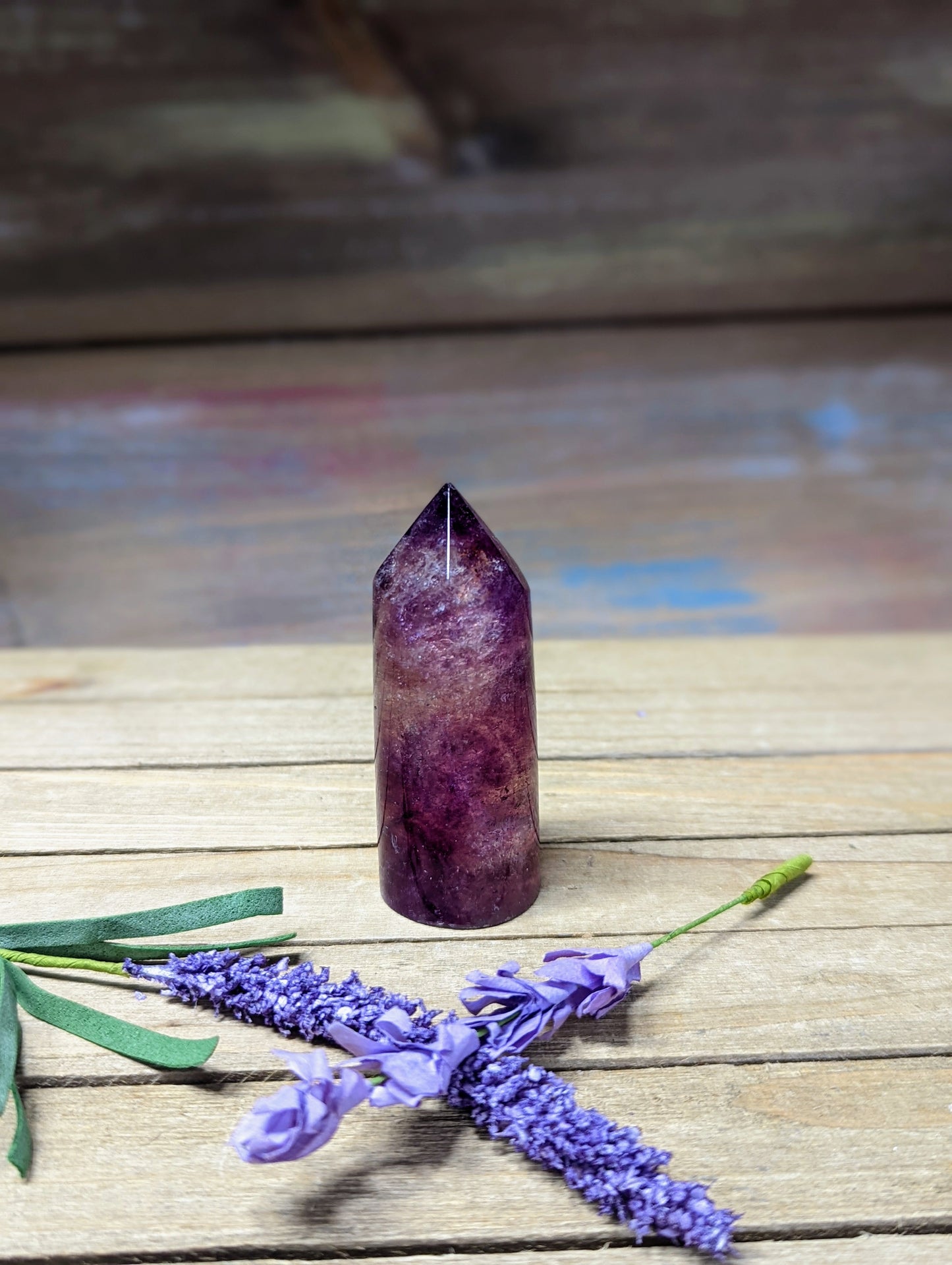 Purple Fluorite Cylinder Tower - 2 - Towers