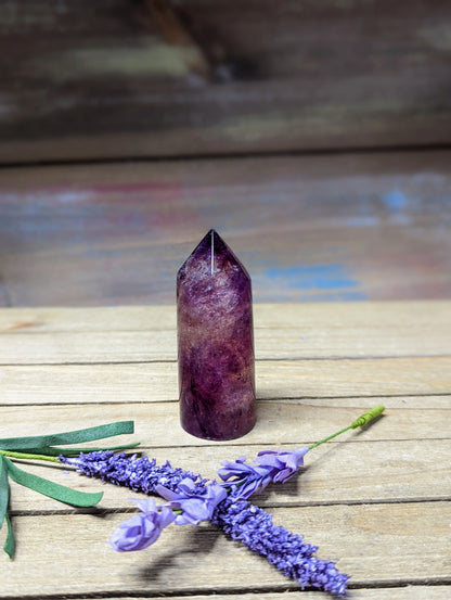 Purple Fluorite Cylinder Tower - 2 - Towers