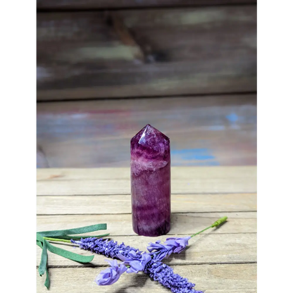 Purple Fluorite Cylinder Tower - 13 - Towers