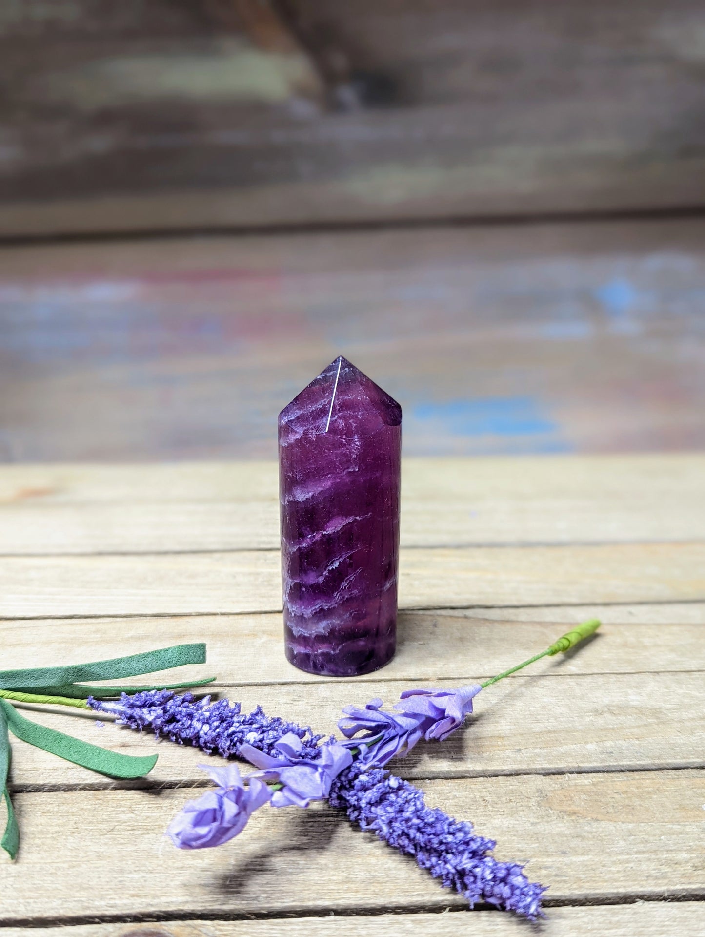 Purple Fluorite Cylinder Tower - 1 - Towers