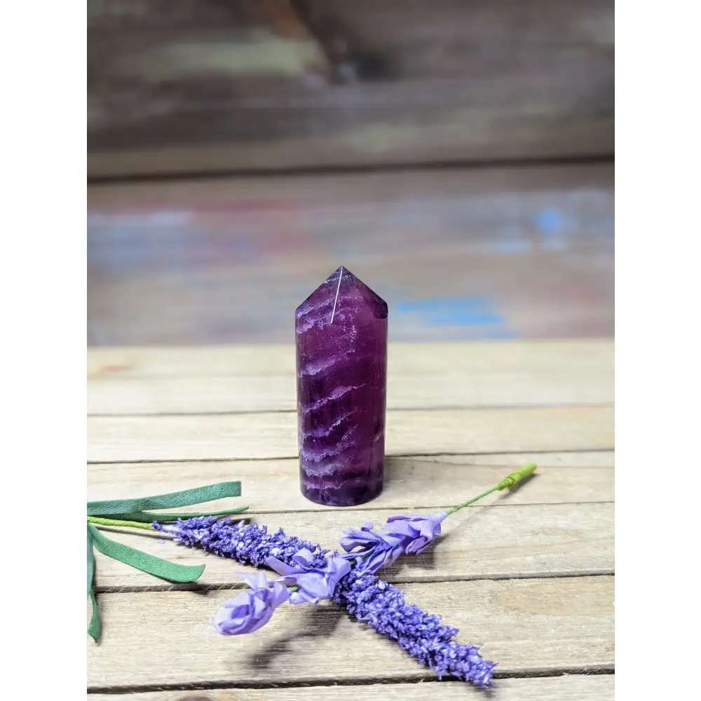 Purple Fluorite Cylinder Tower - 1 - Towers
