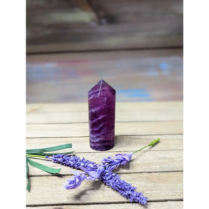 Purple Fluorite Cylinder Tower - 1 - Towers
