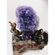 💜✨ Purple Gemy Fluorite with Stand – Clarity Intuition and Majestic Energy 🌟 - Specimens