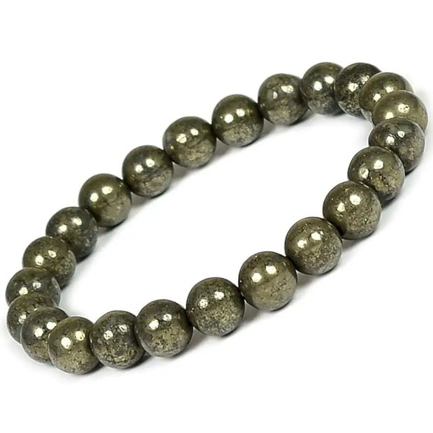 ✨💛 Pyrite Bracelet 8mm – Abundance Confidence and Protection 🛡️