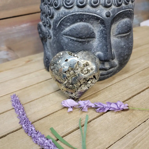 Pyrite Hearts - 02. Pyrite Heart - 2 1/2’’ - Carvings