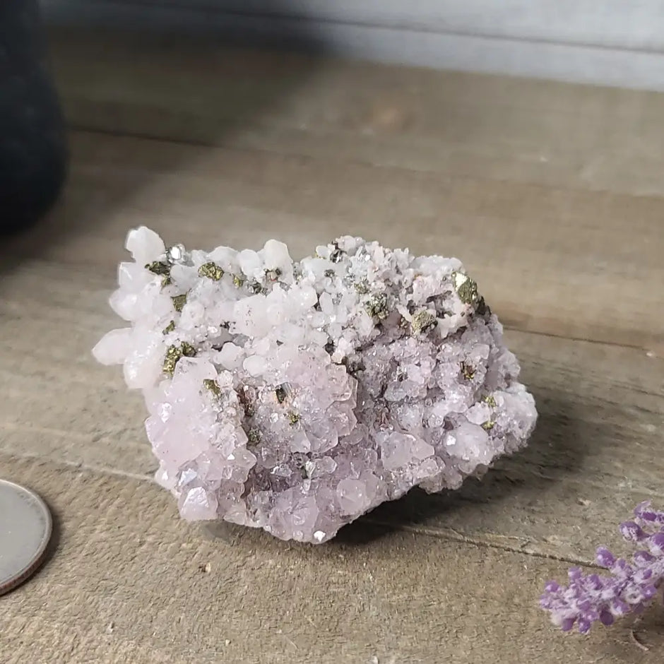 Pyrite on Quartz Clusters - 18 - Specimens