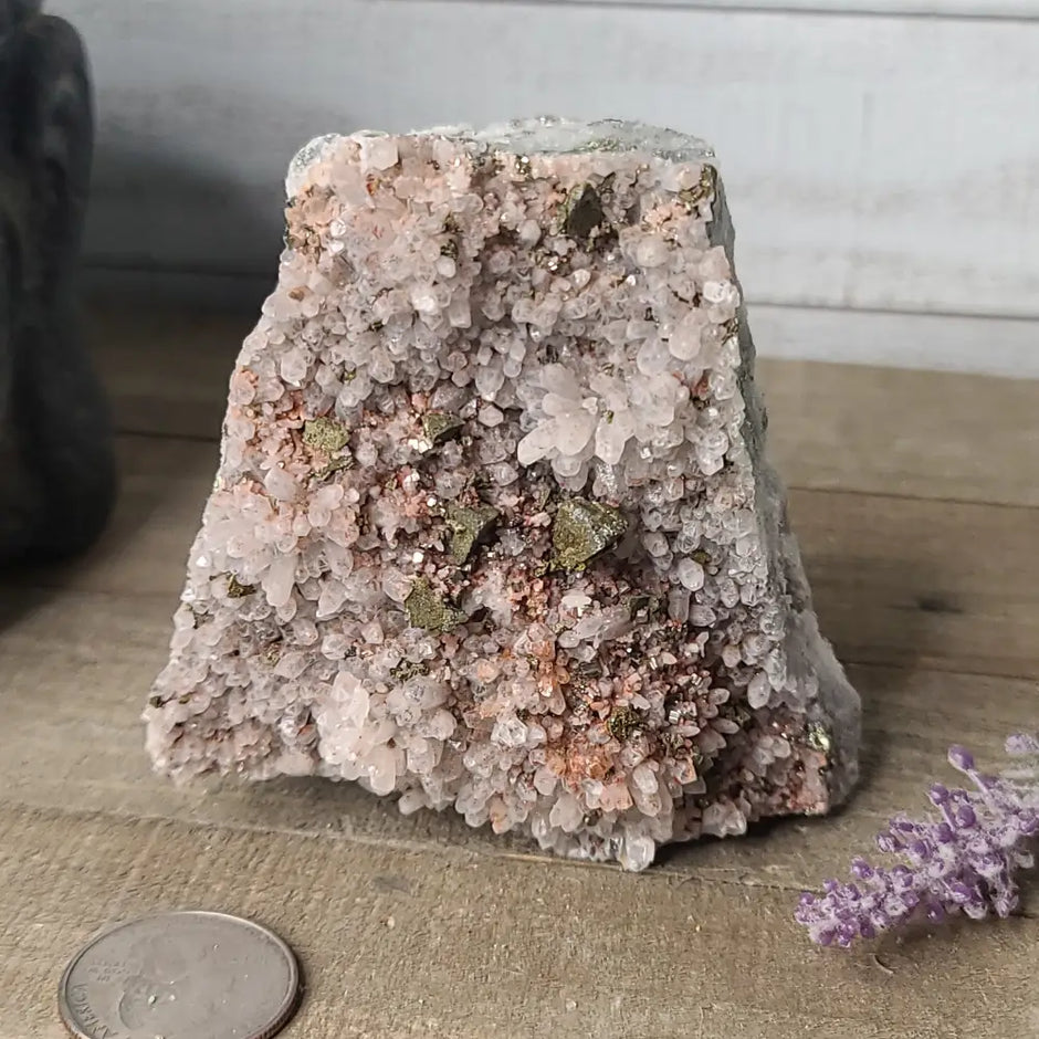 Pyrite on Quartz Clusters - 31 - Specimens