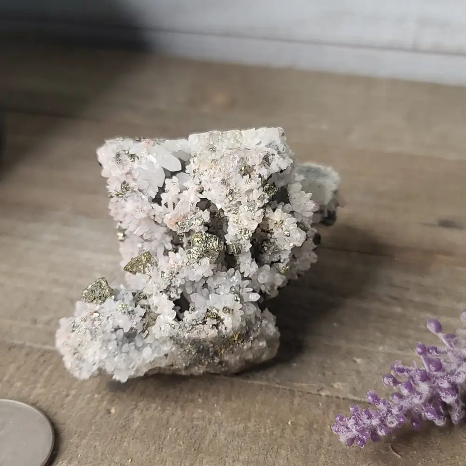Pyrite on Quartz Clusters - 22 - Specimens