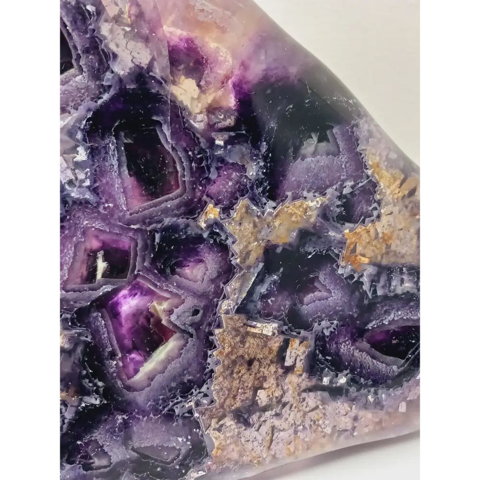 🌈✨ Rainbow Fluorite Bowl with Garden Back – Clarity Harmony and Natural Beauty 🌿 - Carvings