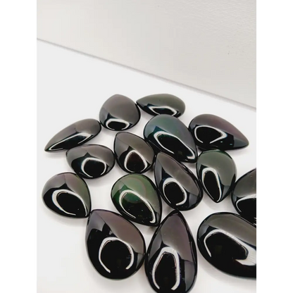 🌈🖤 Rainbow Obsidian Teardrop – Healing Protection and Heart Awakening ✨