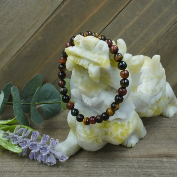 Rainbow Tigers Eye Bracelet - 6mm - OMC BRACELETS
