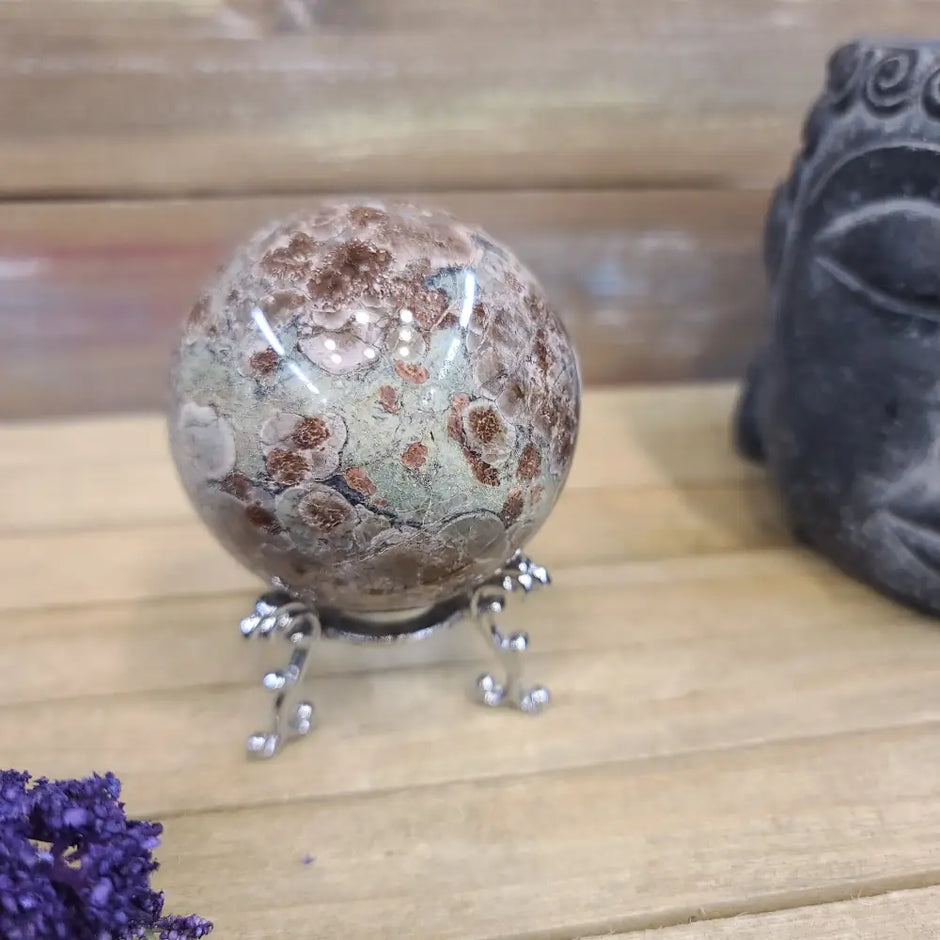 💚🌸 RARE! Green Sakura Flower Agate – Renewal Heart Healing and Blossoming Growth! 🌸💚 - 8 - Spheres