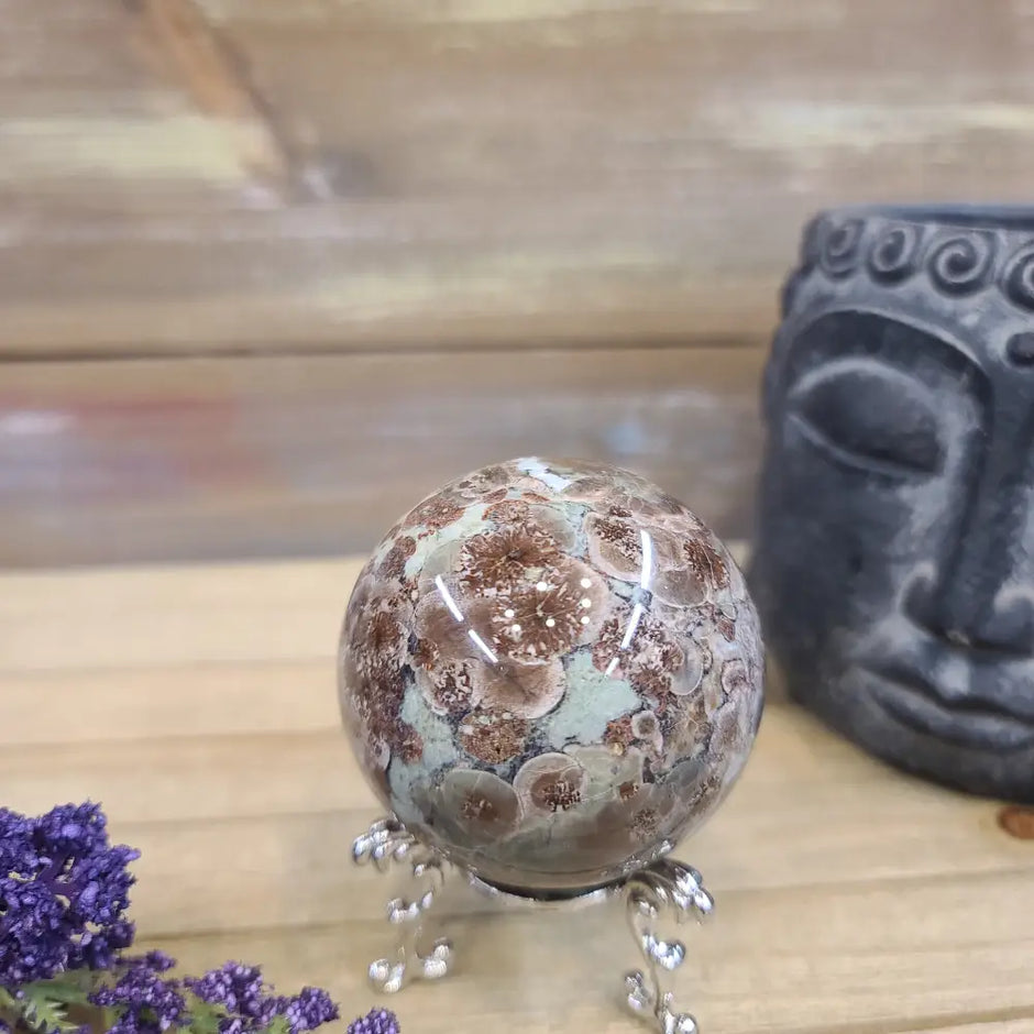💚🌸 RARE! Green Sakura Flower Agate – Renewal Heart Healing and Blossoming Growth! 🌸💚 - 3 - Spheres