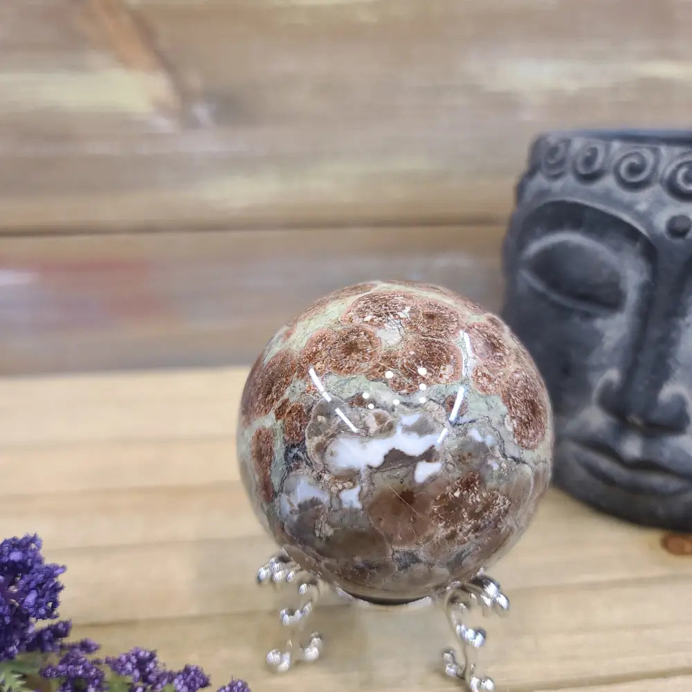 💚🌸 RARE! Green Sakura Flower Agate – Renewal Heart Healing and Blossoming Growth! 🌸💚 - 7 - Spheres