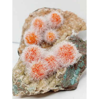 🌟 Rare Moroccan Orange Magnesite & Quartz Zeolite Specimen 🌄 - Specimens