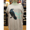 Raven “Will Commit Crimes for Peanuts” T-Shirt – Mischief Magic a Little Bit Nutty 🖤🐦🥜 - Grey / Xlarge - Teal Graphic