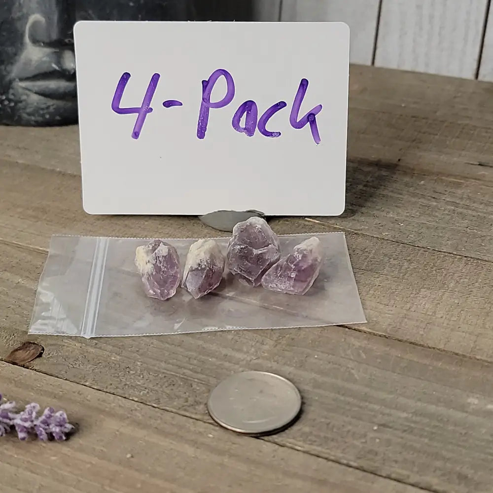 Raw Amethyst For Grid-Working - 4-Pack - Grid Working
