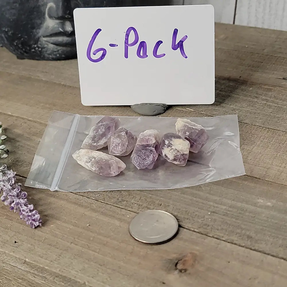 Raw Amethyst For Grid-Working - 6-Pack - Grid Working