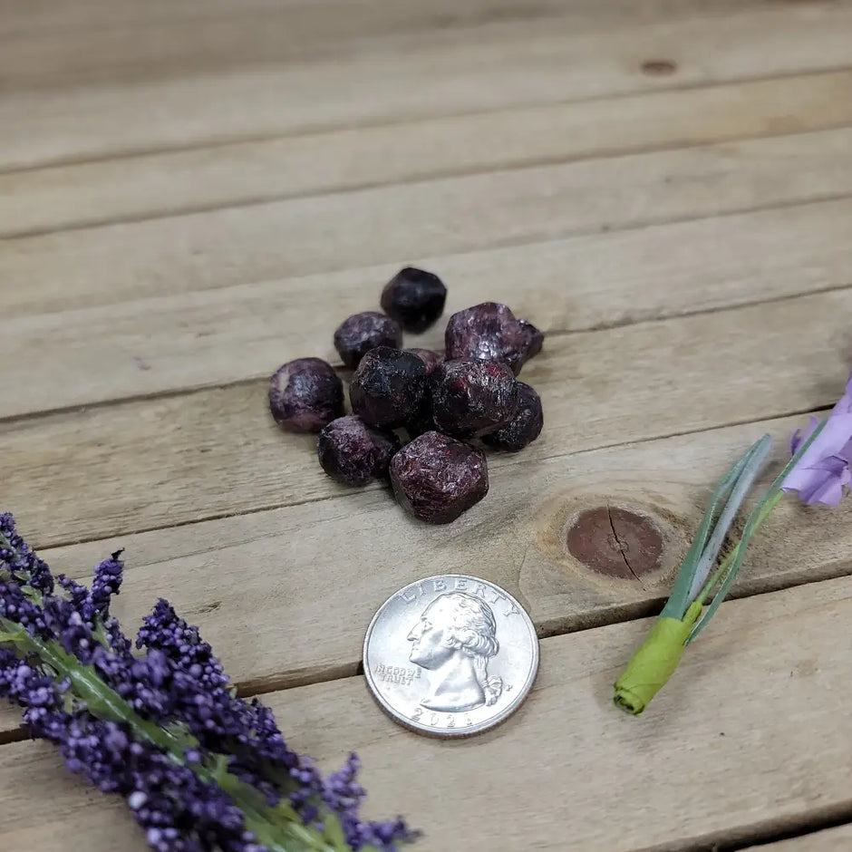 Raw Garnet Tumbles Specimens - SML - Tumbles