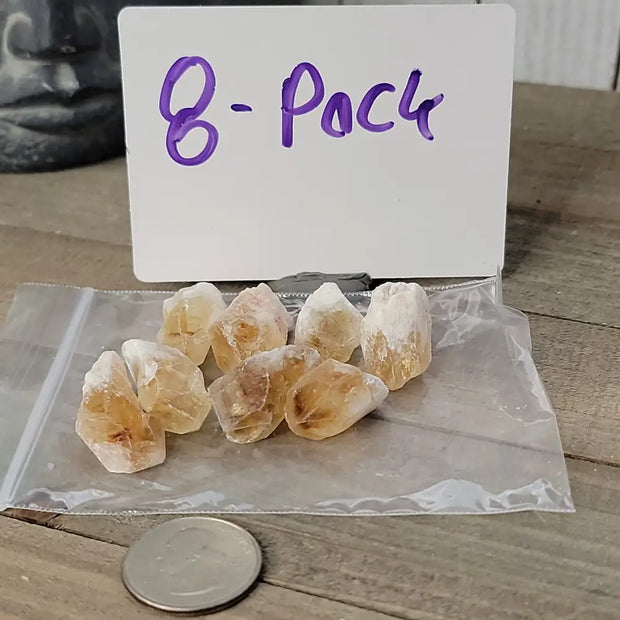 Raw Heat Treated Citrine For Grid-Working - 8-Pack - Grid Working