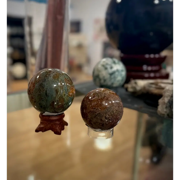 Red Moss Agate Spheres - Spheres