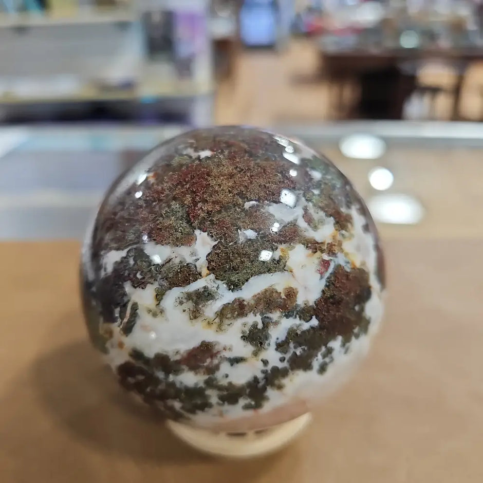 Red Moss Agate Sphere - 1 - Spheres