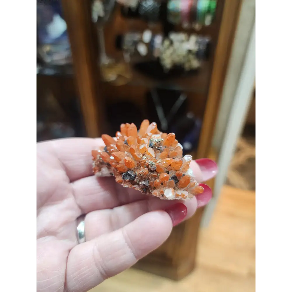 Red Quartz with Pyrite Cluster - 1 - Specimens