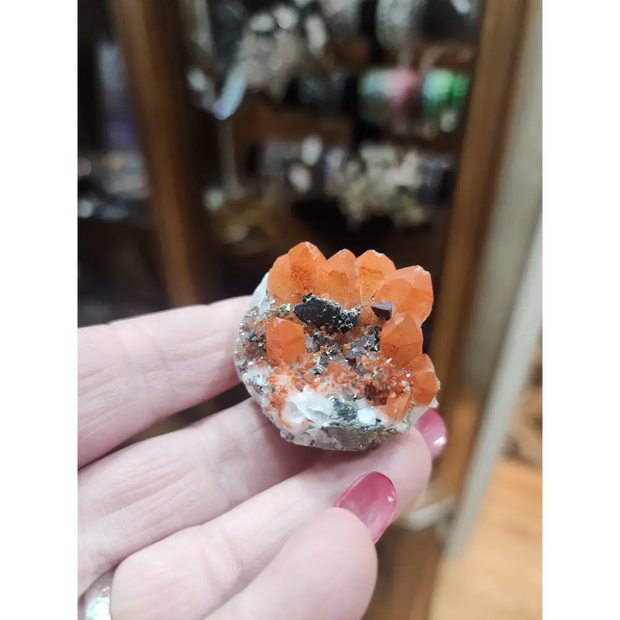 Red Quartz with Pyrite Cluster - 2 - Specimens