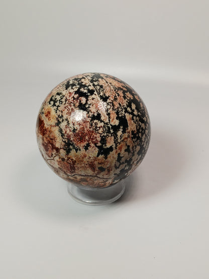 🔴❄️ Red Snowflake Obsidian Sphere 2.5’’ – Balance & Strength ❄️🔴 - 1 - Spheres