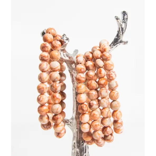 🕸️❤️ Red Web Jasper Bracelet 8mm – Strength Protection and Stability ✨ - OMC BRACELETS