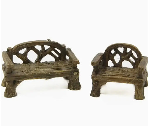 Rattan Resin Chairs for Fairy Gardens - Fairy Gardens